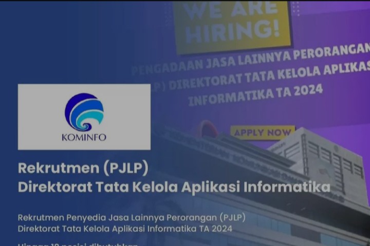 Kementerian Komunikasi dan Informatika Buka Rekrutmen SMA/SMK, D3, S1: Tersedia 18 Posisi, Silahkan 